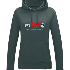 Gamers Vs Mental Health Large Logo Womens Hoodie