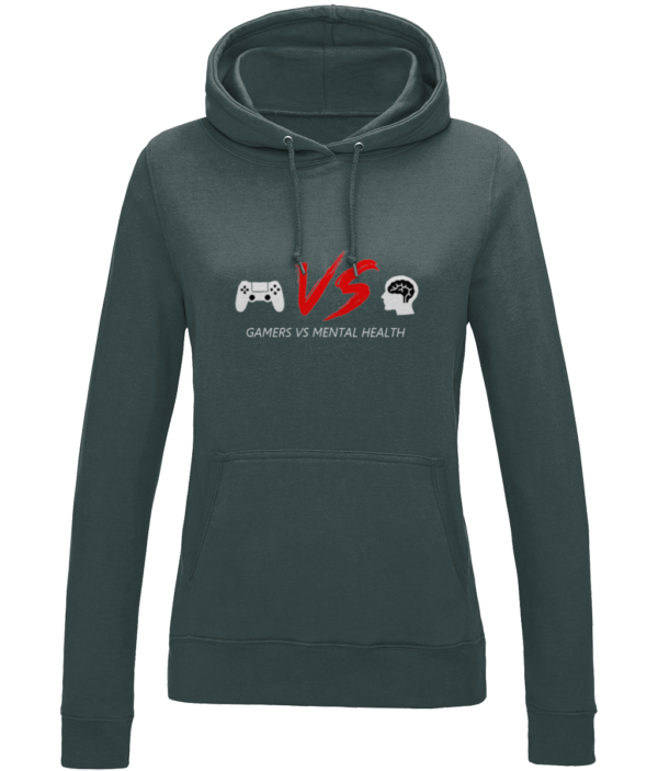 Gamers Vs Mental Health Large Logo Womens Hoodie - Image 2