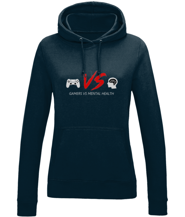 Gamers Vs Mental Health Large Logo Womens Hoodie - Image 3