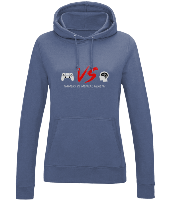 Gamers Vs Mental Health Large Logo Womens Hoodie - Image 4