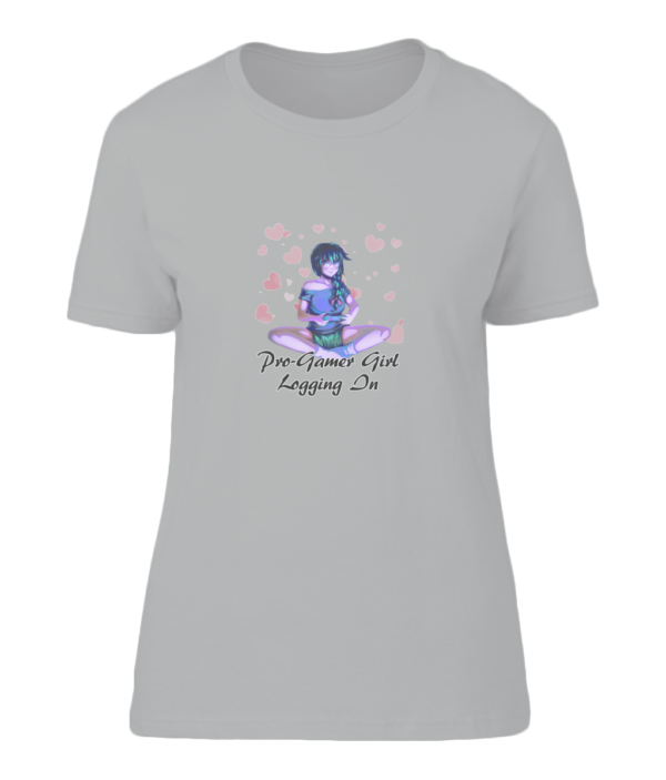 Womens Gamer Girl Logging In T-Shirt - Image 3