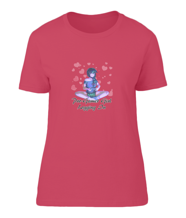 Womens Gamer Girl Logging In T-Shirt - Image 5