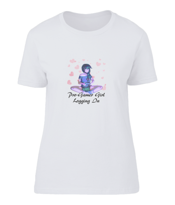 Womens Gamer Girl Logging In T-Shirt - Image 6