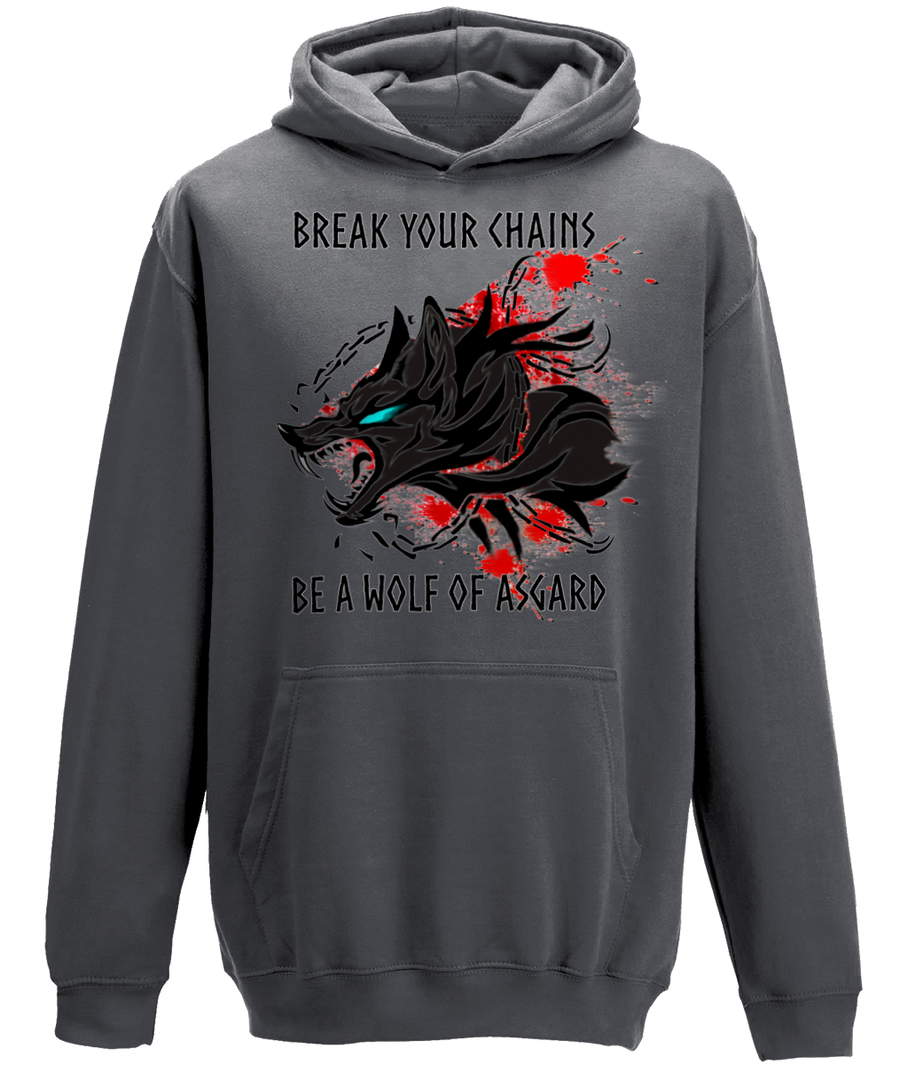 Mens Wolf of Asgard College Hoodie