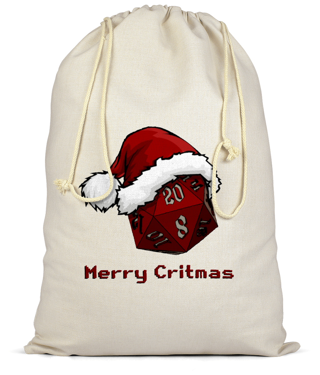 Merry Critmas Cotton Santa Sack